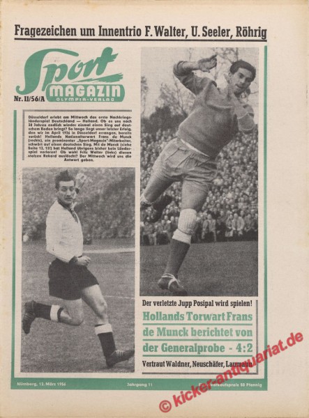 Sportmagazin Nr. 11A, 12.3.1956 bis 18.3.1956