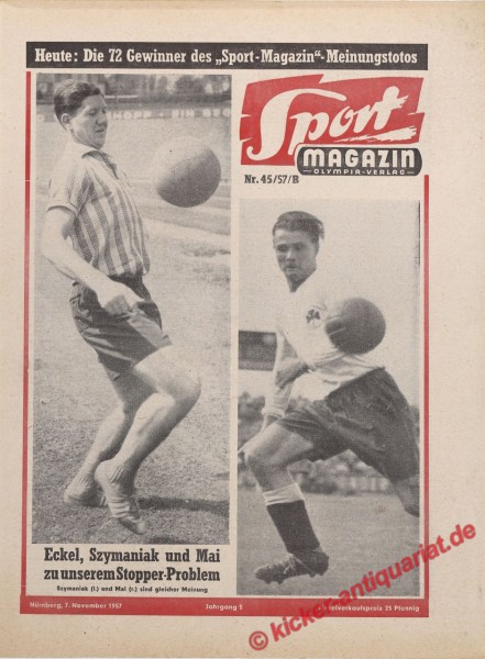 Sportmagazin Nr. 45B, 7.11.1957 bis 13.11.1957