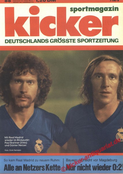 Kicker Sportmagazin Nr. 88, 28.10.1974 bis 3.11.1974