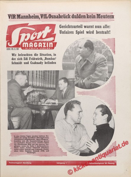Sportmagazin Nr. 8B, 19.2.1959 bis 25.2.1959