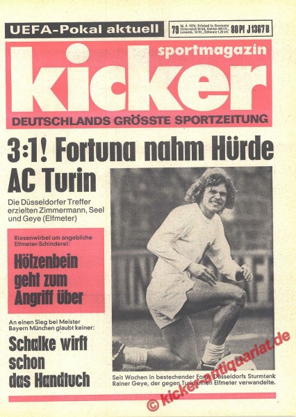 Kicker Sportmagazin Nr. 79, 26.9.1974 bis 2.10.1974