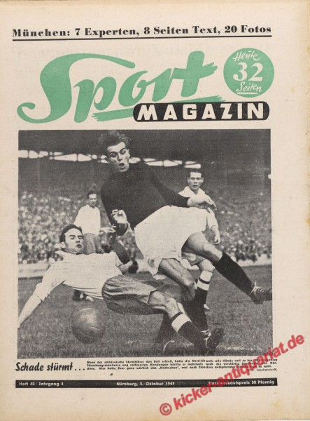 Sportmagazin Nr. 40, 5.10.1949 bis 11.10.1949