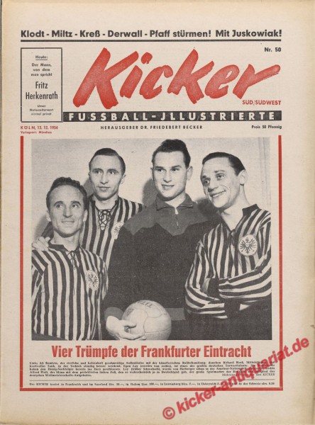 Kicker Nr. 50, 13.12.1954 bis 19.12.1954