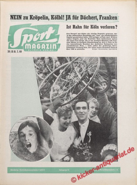 Sportmagazin Nr. 30A, 25.7.1960 bis 31.7.1960