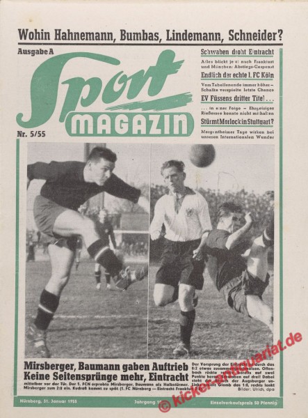 Sportmagazin Nr. 5A, 31.1.1955 bis 6.2.1955