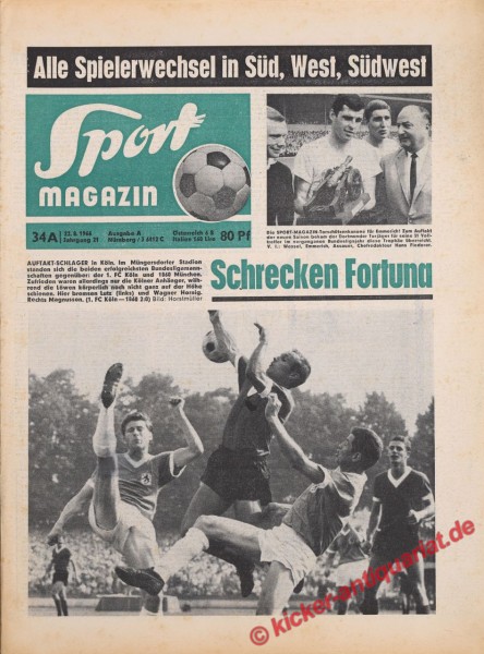 Sportmagazin Nr. 34A, 22.8.1966 bis 28.8.1966