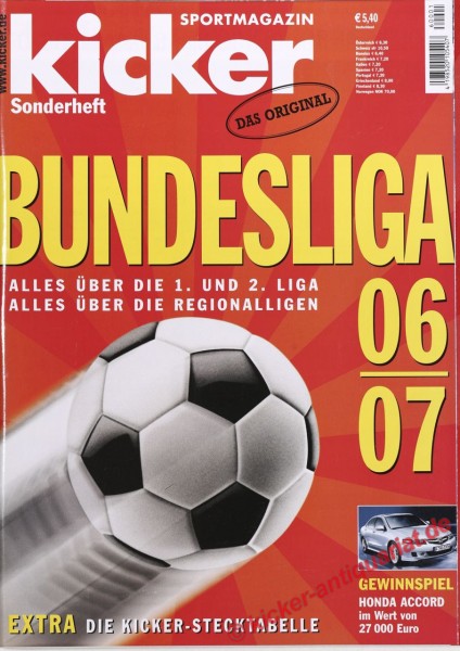 Kicker Sonderheft BL 2006/07