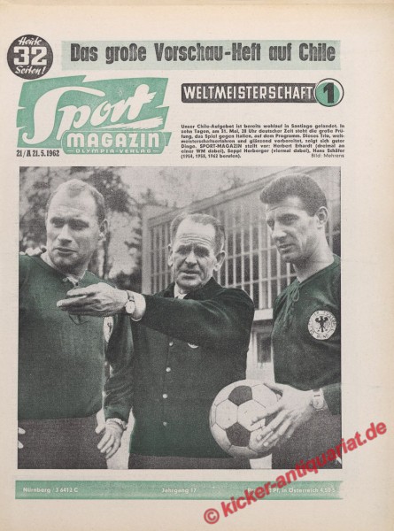 Weltmeisterschaft 1962 Heft Nummer 1: Das große Vorschau Heft auf Chile