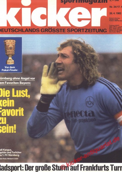 Kicker Sportmagazin Nr. 34, 26.4.1982 bis 2.5.1982