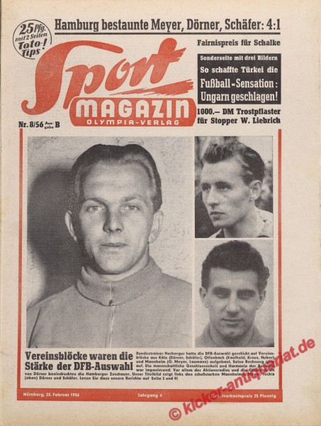 Sportmagazin Nr. 8B, 23.2.1956 bis 29.2.1956