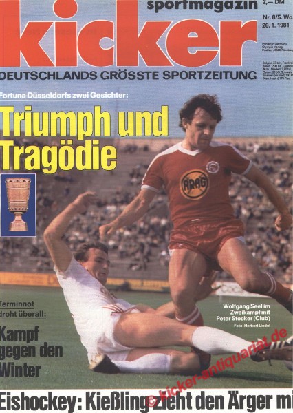 Kicker Sportmagazin Nr. 8, 26.1.1981 bis 1.2.1981