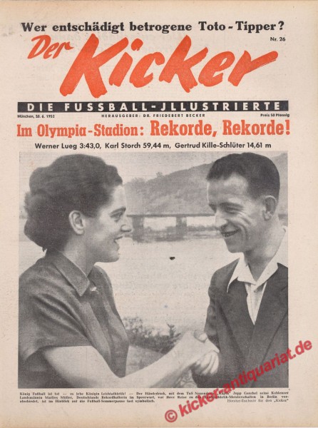 Kicker Nr. 26W, 30.6.1952 bis 6.7.1952