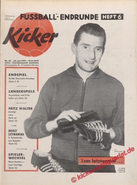 Kicker Nr. 25, 22.6.1959 bis 28.6.1959