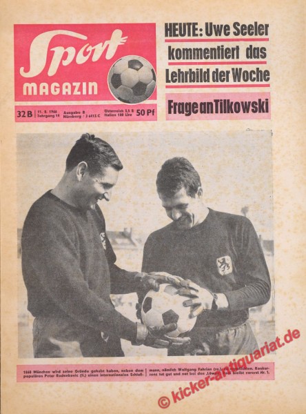 Sportmagazin Nr. 32B, 11.8.1966 bis 17.8.1966