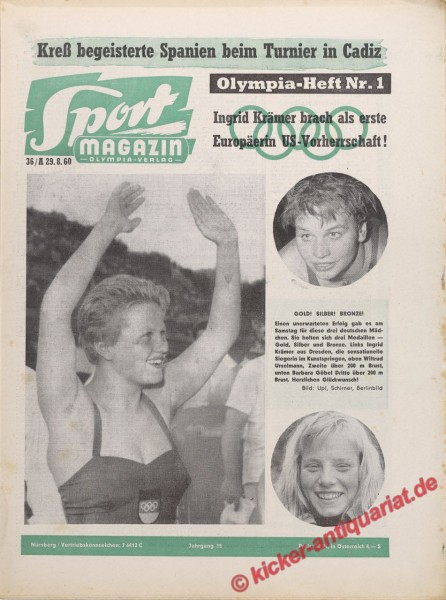Sportmagazin Nr. 36A, 5.9.1960 bis 11.9.1960