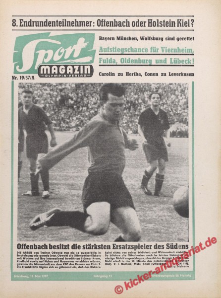 Sportmagazin Nr. 19A, 13.5.1957 bis 19.5.1957