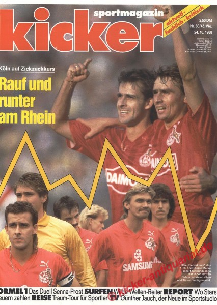 Kicker Sportmagazin Nr. 86, 24.10.1988 bis 30.10.1988