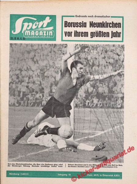 Sportmagazin Nr. 23A, 10.6.1963 bis 16.6.1963