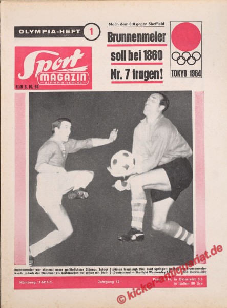 Sportmagazin Nr. 41B, 8.10.1964 bis 14.10.1964