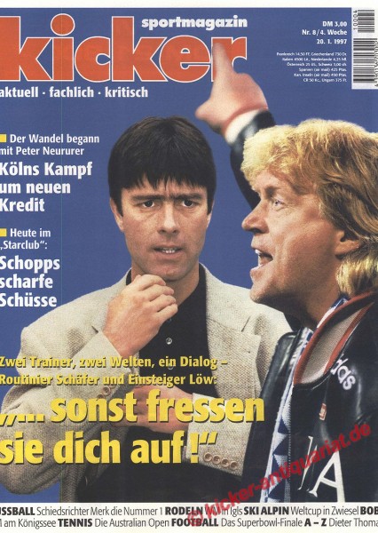 Kicker Sportmagazin Nr. 8, 20.1.1997 bis 26.1.1997