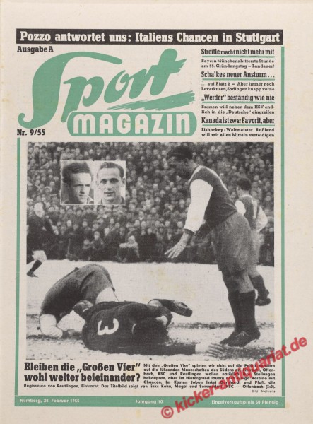 Sportmagazin Nr. 9A, 28.2.1955 bis 6.3.1955