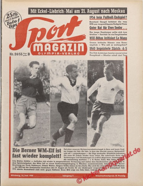 Sportmagazin Nr. 24B, 16.6.1955 bis 22.6.1955