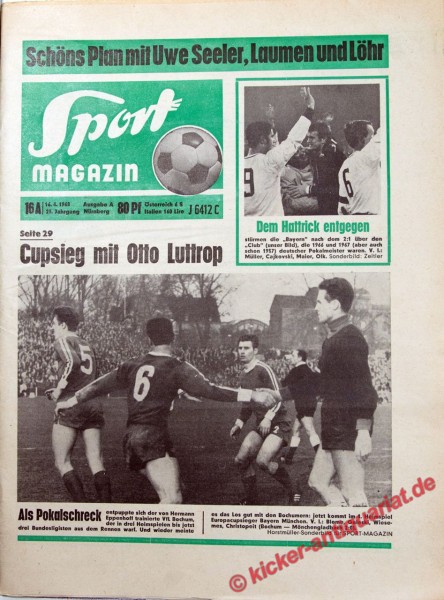 Sportmagazin Nr. 16A, 16.4.1968 bis 22.4.1968