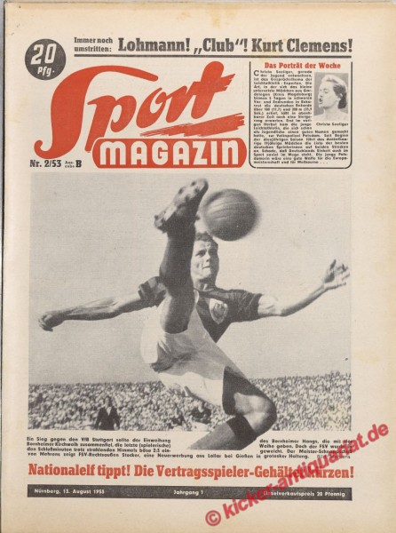 Sportmagazin Nr. 2B, 13.8.1953 bis 19.8.1953