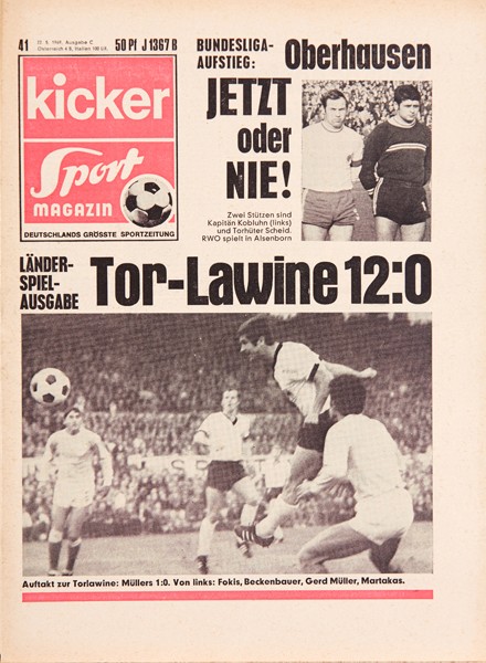 Kicker Sportmagazin Nr. 41, 22.5.1969 bis 28.5.1969