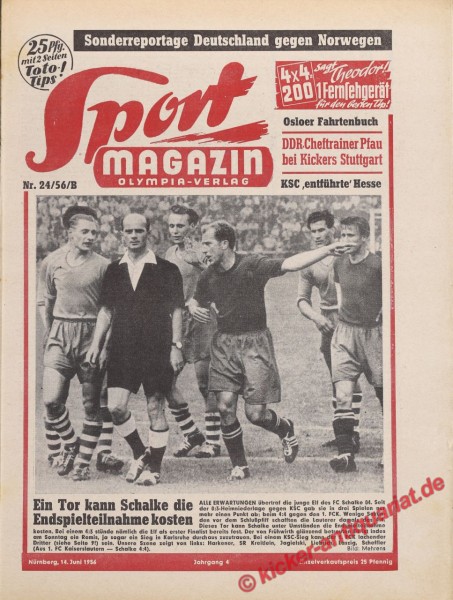Sportmagazin Nr. 24B, 14.6.1956 bis 20.6.1956