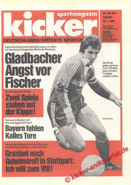 Kicker Sportmagazin Nr. 7, 22.1.1981 bis 28.1.1981