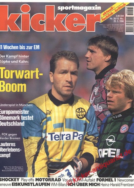 Kicker Sportmagazin Nr. 26, 25.3.1996 bis 31.3.1996