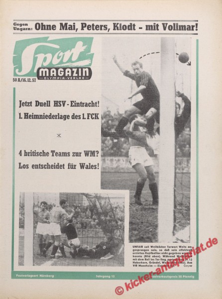 Sportmagazin Nr. 50A, 16.12.1957 bis 22.12.1957
