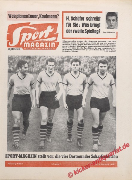 Sportmagazin Nr. 22B, 25.5.1961 bis 31.5.1961