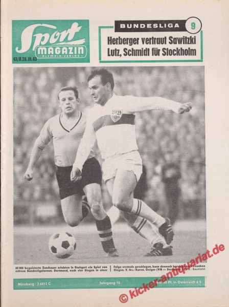 Sportmagazin Nr. 43A, 28.10.1963 bis 3.11.1963