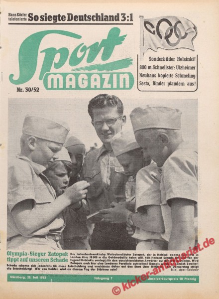 Sportmagazin Nr. 30A, 23.7.1952 bis 29.7.1952