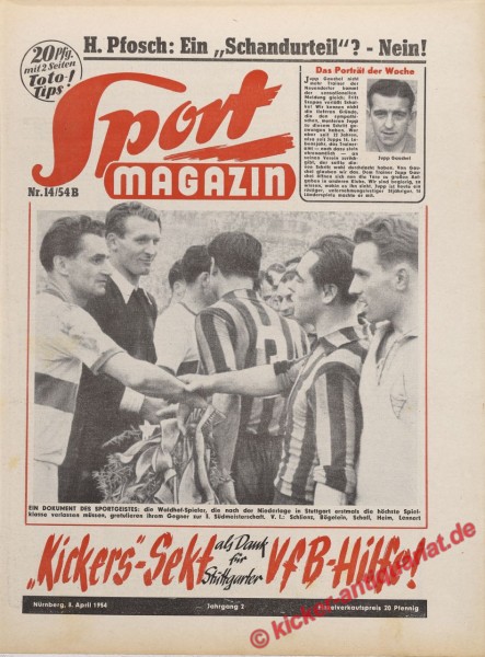 Sportmagazin Nr. 14B, 8.4.1954 bis 14.4.1954