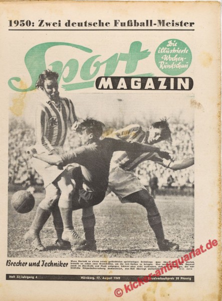 Sportmagazin Nr. 33, 17.8.1949 bis 23.8.1949