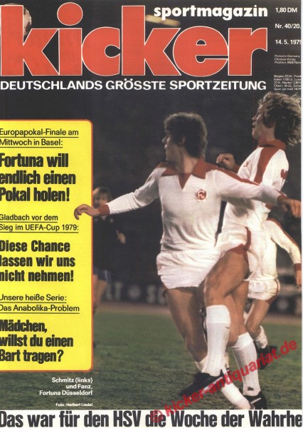 Kicker Sportmagazin Nr. 40, 14.5.1979 bis 20.5.1979