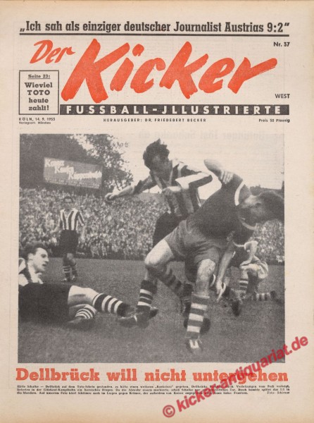 Kicker Nr. 37W, 14.9.1953 bis 20.9.1953