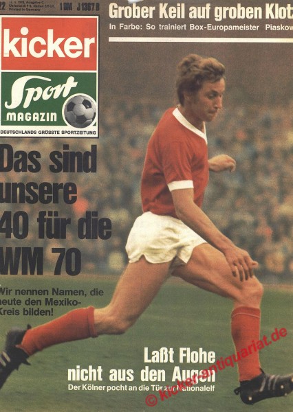 Kicker Sportmagazin Nr. 22, 16.3.1970 bis 22.3.1970
