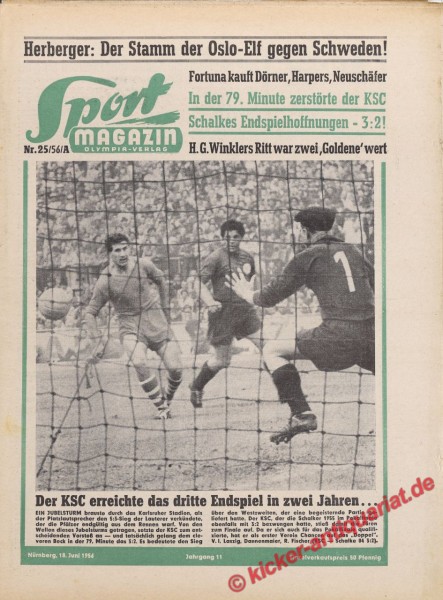Sportmagazin Nr. 25A, 18.6.1956 bis 24.6.1956