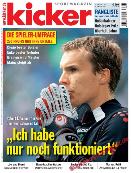 Kicker Sportmagazin Nr. 2, 2.1.2007 bis 8.1.2007