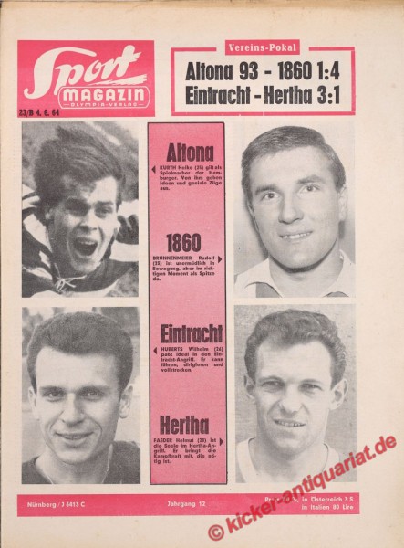 Sportmagazin Nr. 23B, 4.6.1964 bis 10.6.1964