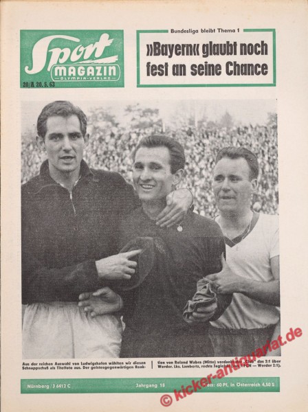 Sportmagazin Nr. 20A, 20.5.1963 bis 26.5.1963