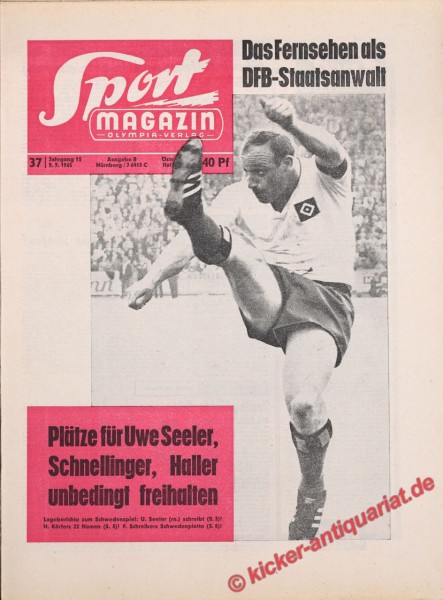 Sportmagazin Nr. 37B, 9.9.1965 bis 15.9.1965