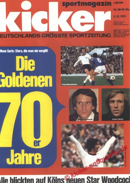 Kicker Sportmagazin Nr. 98, 3.12.1979 bis 9.12.1979