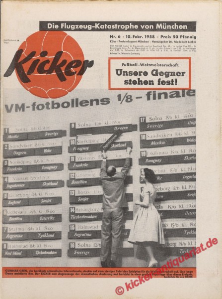 Kicker Nr. 6, 10.2.1958 bis 16.2.1958