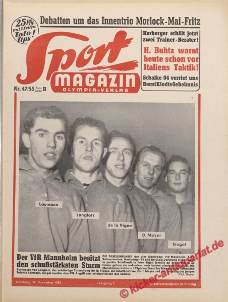 Sportmagazin Nr. 47B, 24.11.1955 bis 30.11.1955