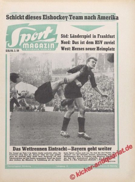 Sportmagazin Nr. 11A, 16.3.1959 bis 22.3.1959